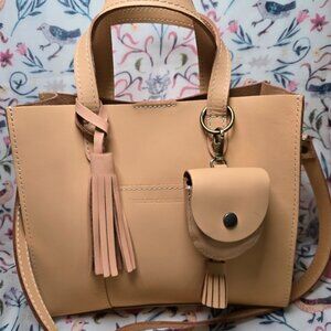 🥭Portland Leather Goods Classic Lola Crossbody Tote in Mamey-With Flair!